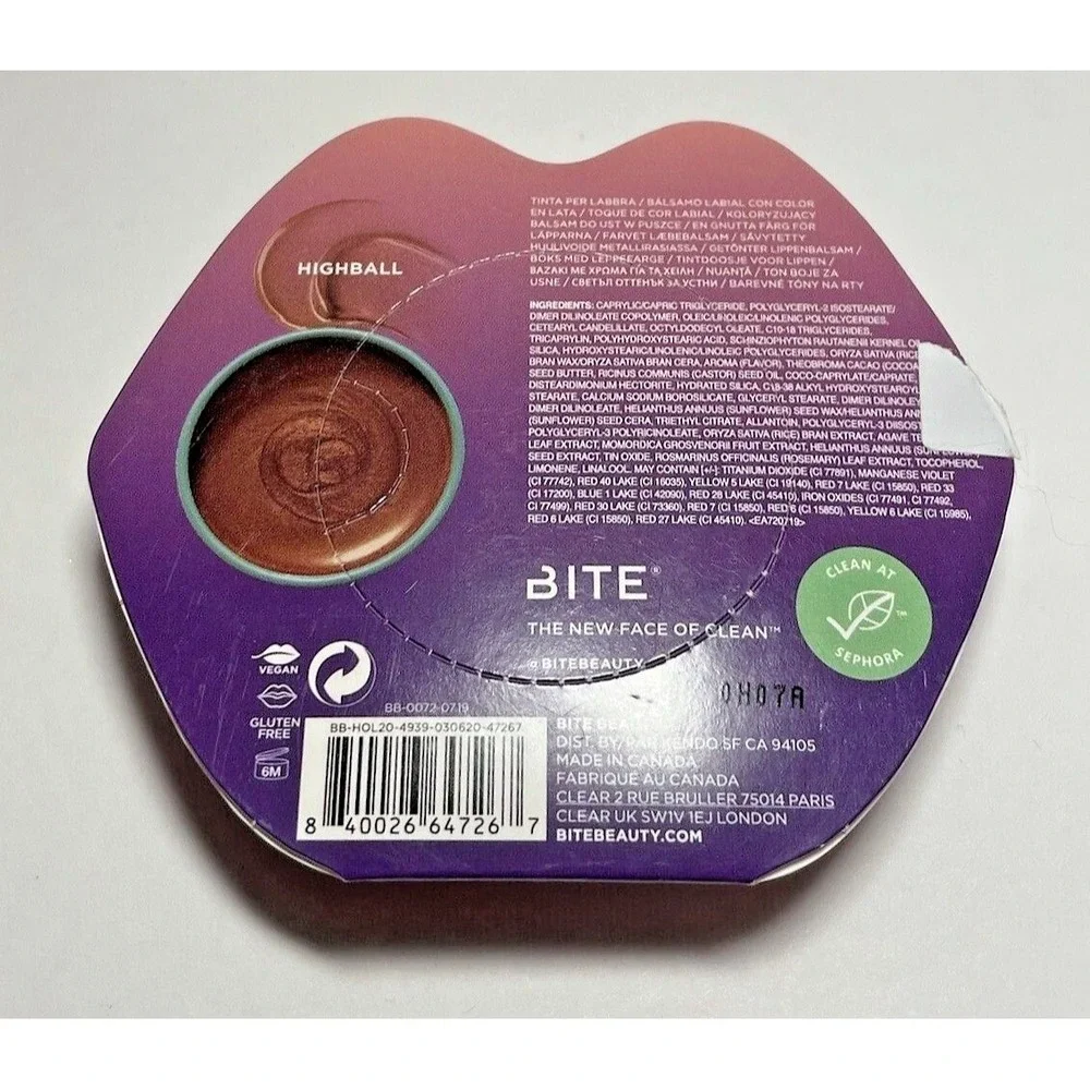 3x BITE‎ BEAUTY Agave+ Agave Plus Lip Tint Tin Tinted Lip Balm Highball New